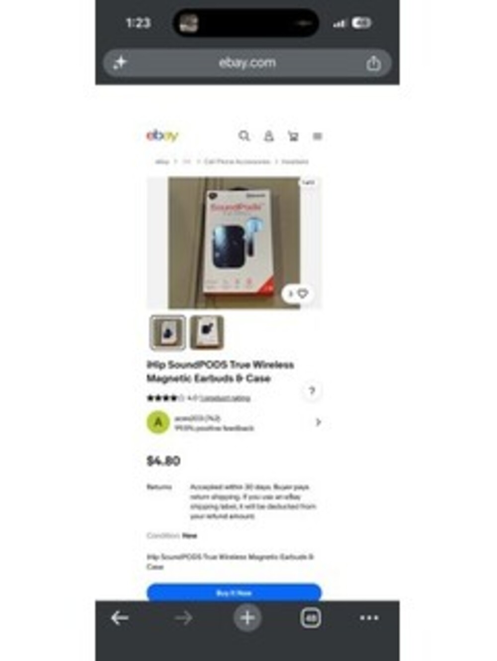 iHip SoundPODS True Wireless Magnetic Earbuds & Case
